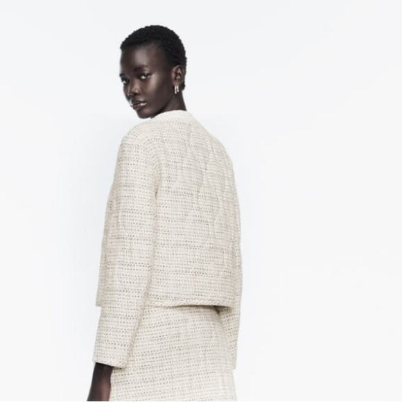 ZARA BLOGGER FAVORITE TEXTURED QUILTED JACKET - Picture 11 of 14